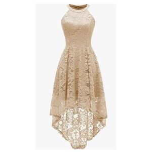 Dressystar Halter Dress Hi-Lo Floral Lace Cocktail Party NWT Womens Size 3XL